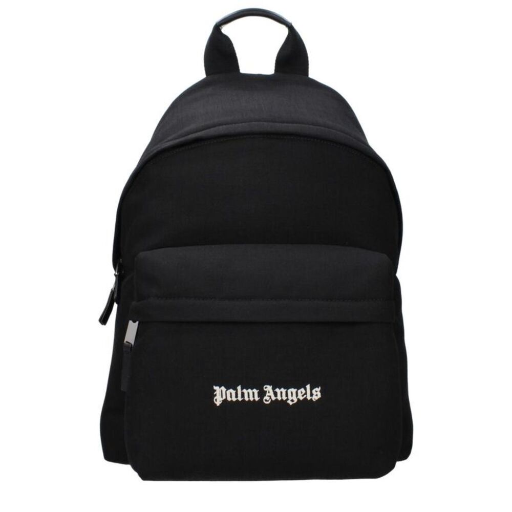 Palm Angels Logo Backpack Men Black Backpacks